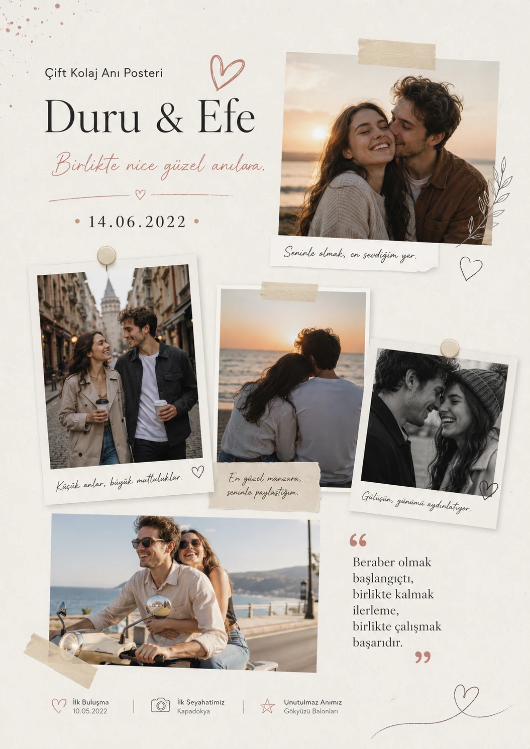 Çift kolaj anı posteri örneği