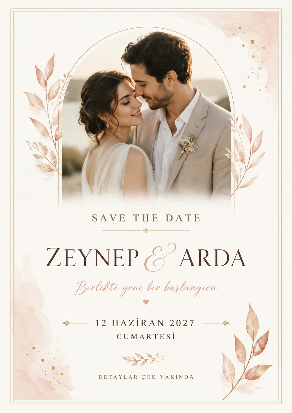 Save the Date tasarımı örneği