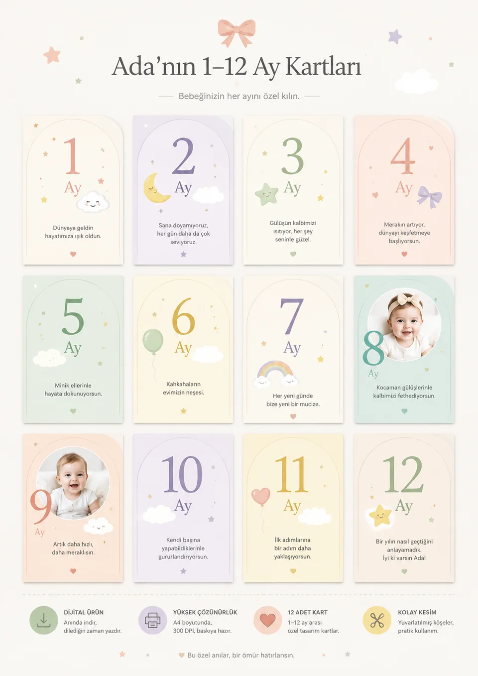 Baby Milestone Cards